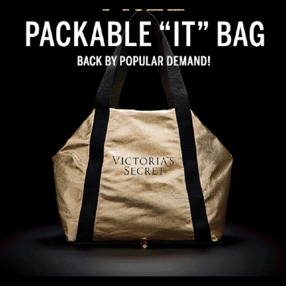 Victoria's Secret Gold and Black Tote Bag - Picture 2 of 10